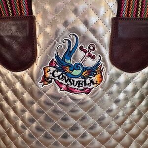 Consuela Metallic Quilted Tote Bag